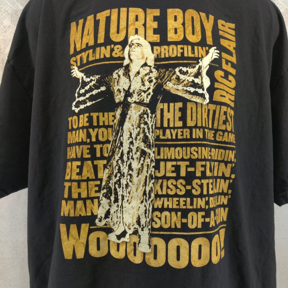 WWE Ric Flair Nature Boy Shirt Mens 4XL Black Stylin‎ Profilin Wrestling Tee - Picture 2 of 7